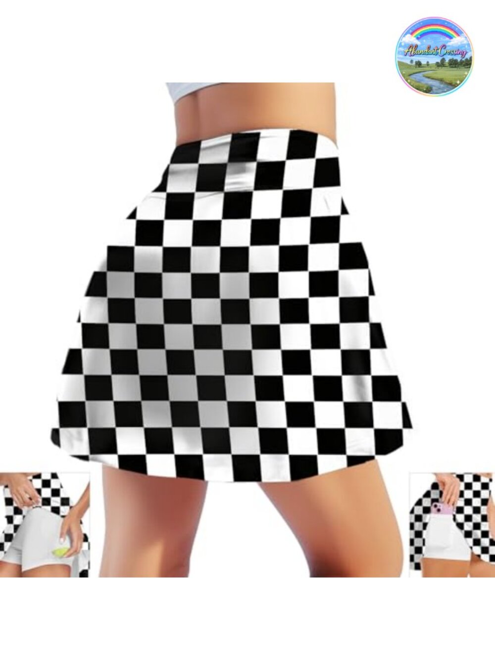 Pleated Tennis Skort with Shorts Pockets for Women Golf Athletic